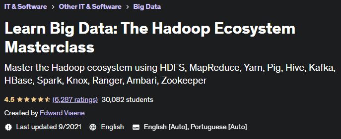 Learn Big Data: The Hadoop Ecosystem Masterclass