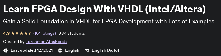 Learn FPGA Design With VHDL (Intel_Altera)