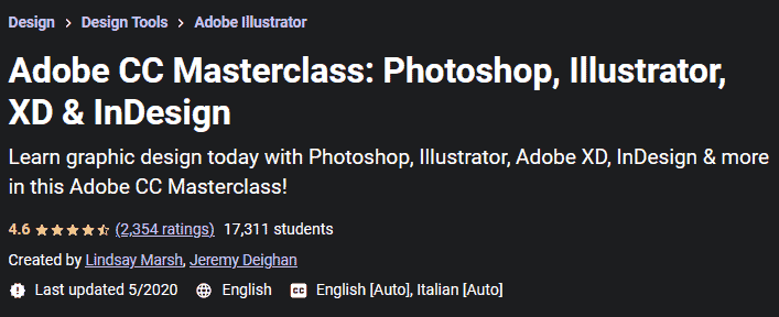 Adobe CC Masterclass: Photoshop, Illustrator, XD & InDesign