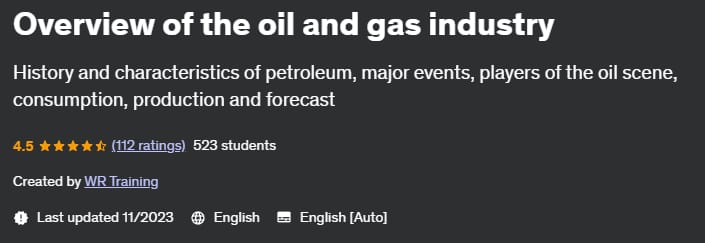 Overview of the oil and gas industry