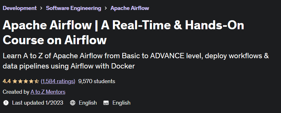 Apache Airflow  A Real-Time & Hands-On Course