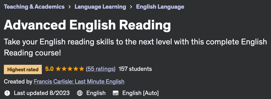 Advanced English Reading