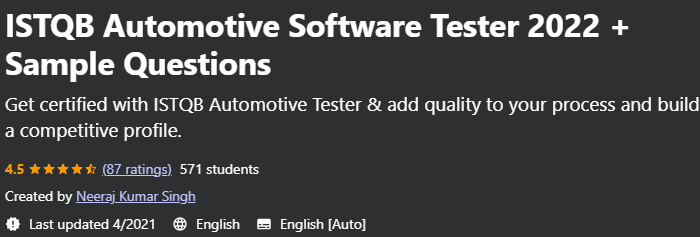 ISTQB Automotive Software Tester 2021 + Sample Questions