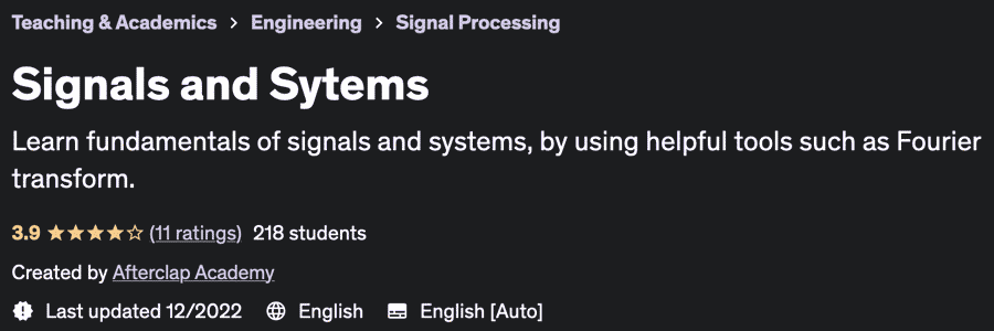 Signals and Systems