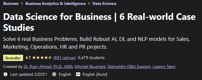 Data Science for Business |  6 Real-world Case Studies