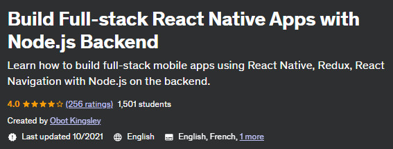 Build Full-stack React Native Apps with Node.js Backend