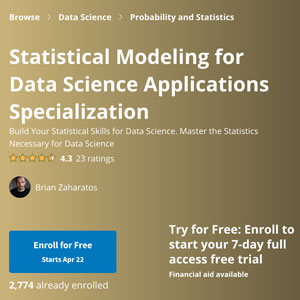 Statistical Modeling for Data Science Applications Specialization cover