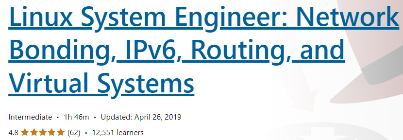 Linux System Engineer: Network Bonding IPv6 Routing and Virtual Systems