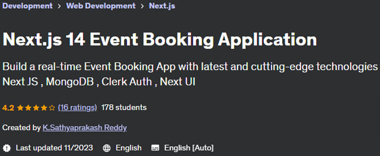 Next.js 14 Event Booking Application