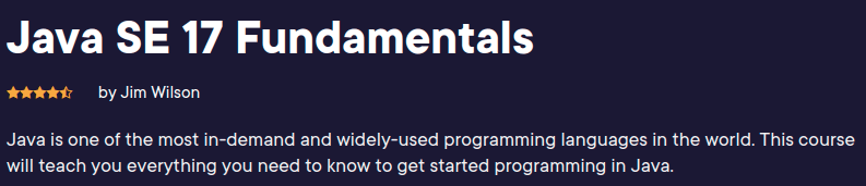 Java SE 17 Fundamentals