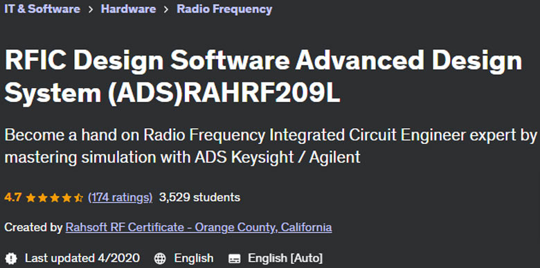 RFIC Design Software Advanced Design System (ADS)RAHRF209L