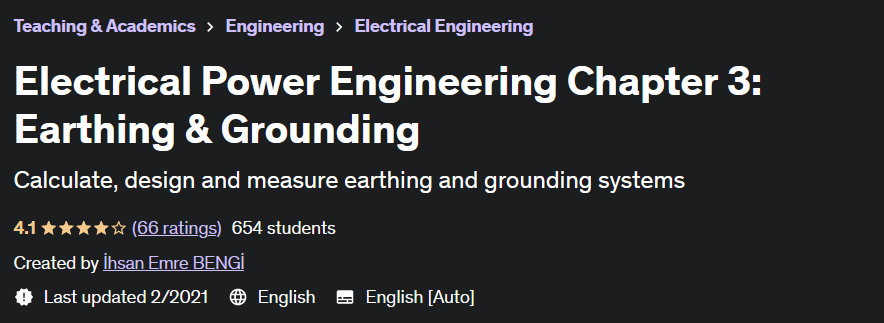 Electrical Power Engineering Chapter 3: Earthing & Grounding