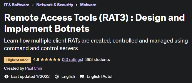 Remote Access Tools (RAT3): Design and Implement Botnets