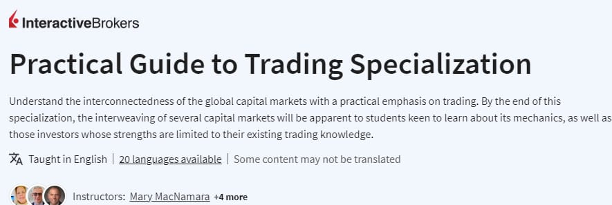 Practical Guide to Trading Specialization