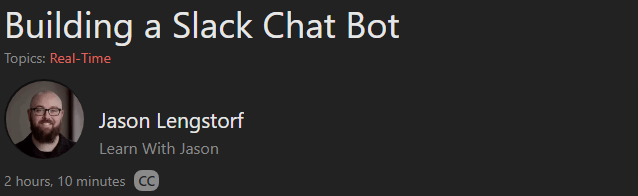 Building a Slack Chat Bot