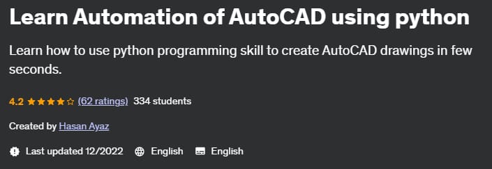 Learn Automation of AutoCAD using python