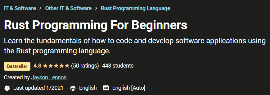 Rust Programming For Beginners