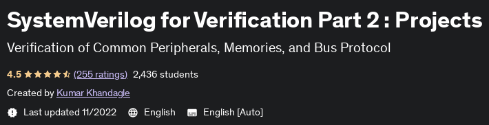 SystemVerilog for Verification Part 2: Projects