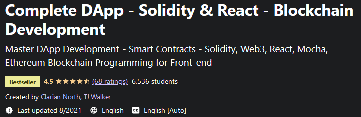 Complete DApp - Solidity & React - Blockchain Development