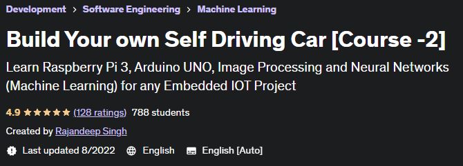 Build Your Own Self Driving Car (Course -2)