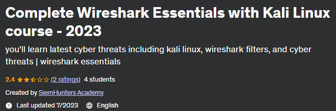 Complete Wireshark Essentials with Kali Linux course