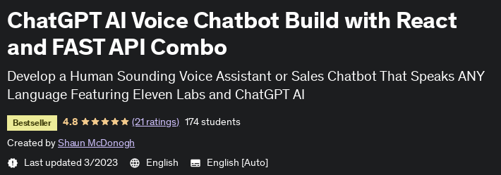 ChatGPT AI Voice Chatbot Build with React and FAST API Combo