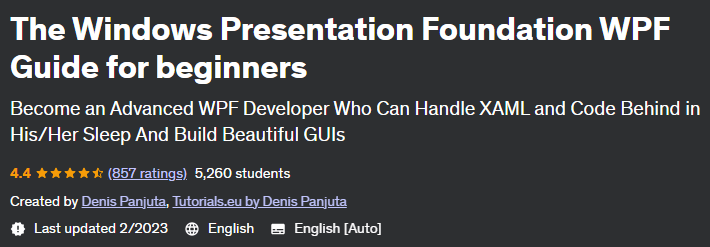 The Windows Presentation Foundation WPF Guide for beginners