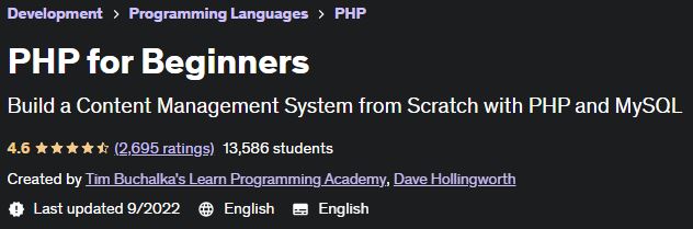 PHP for Beginners