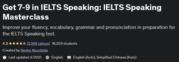 Get 7-9 in IELTS Speaking: IELTS Speaking Masterclass