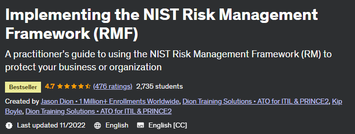 Implementing the NIST Risk Management Framework (RMF)