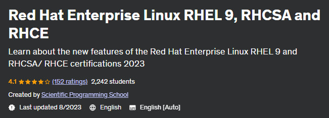 Red Hat Enterprise Linux RHEL 9 RHCSA and RHCE