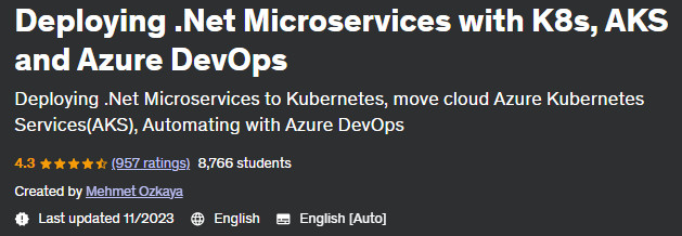 Deploying .Net Microservices with K8s AKS and Azure DevOps
