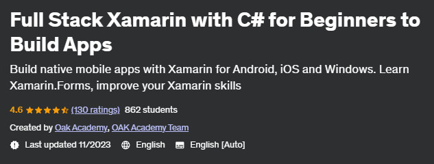 Full Stack Xamarin with C# for Beginners to Build Apps