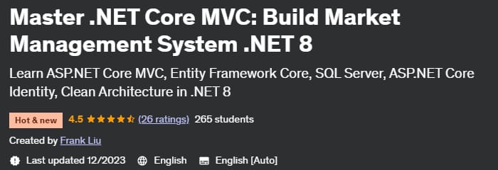 Master .NET Core MVC_ Build Market Management System .NET 8