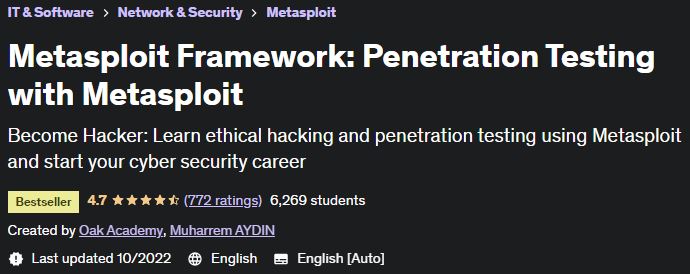 Metasploit Framework: Penetration Testing with Metasploit