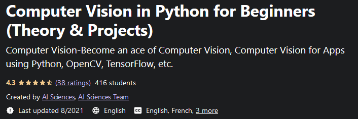 Computer Vision in Python for Beginners (Theory & Projects)