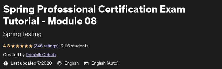 Spring Professional Certification Exam Tutorial - Module 08