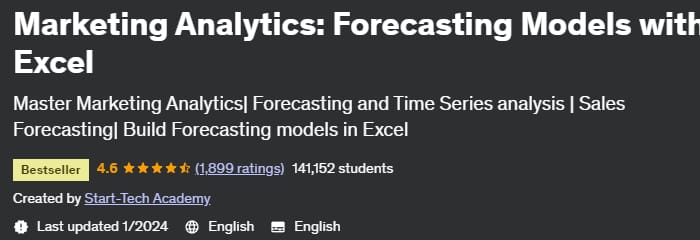 Marketing Analytics_ Forecasting Models with Excel