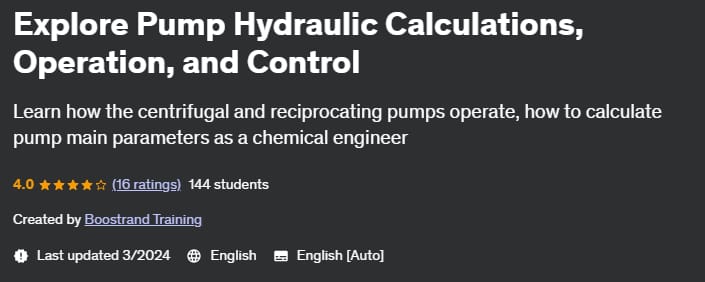 Explore Pump Hydraulic Calculations, Operation, and Control