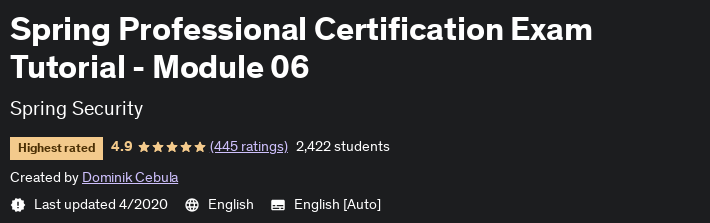 Spring Professional Certification Exam Tutorial - Module 06