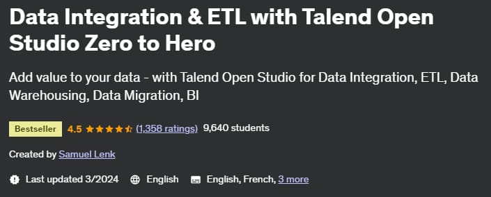 Data Integration & ETL with Talend Open Studio Zero to Hero