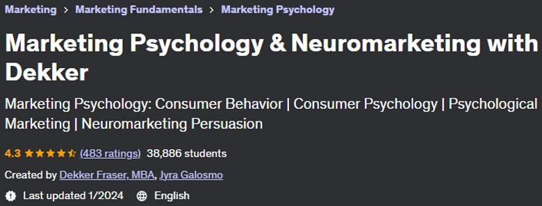 Marketing Psychology & Neuromarketing with Dekker