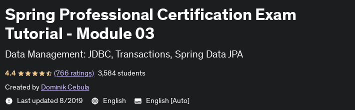 Spring Professional Certification Exam Tutorial - Module 03