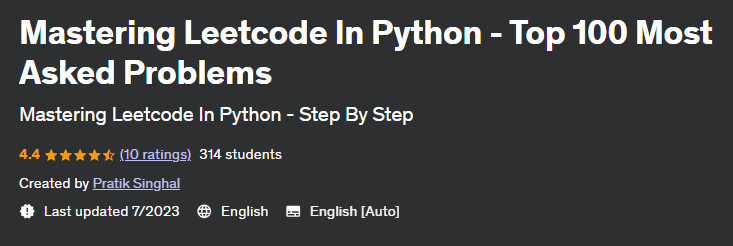 Mastering Leetcode In Python - Top 100 Most Asked Problems 