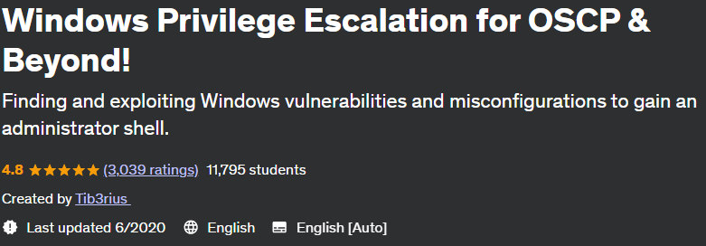 Windows Privilege Escalation for OSCP & Beyond! 