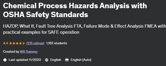 Chemical Process Hazards Analysis with OSHA Safety Standards