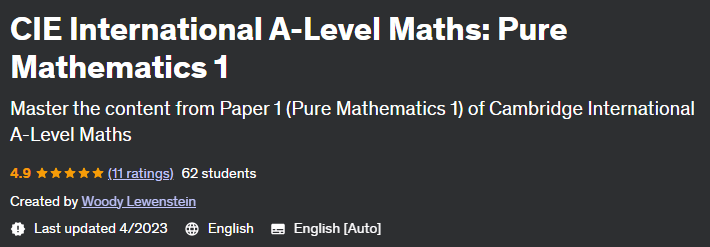 CIE International A-Level Maths_ Pure Mathematics 1