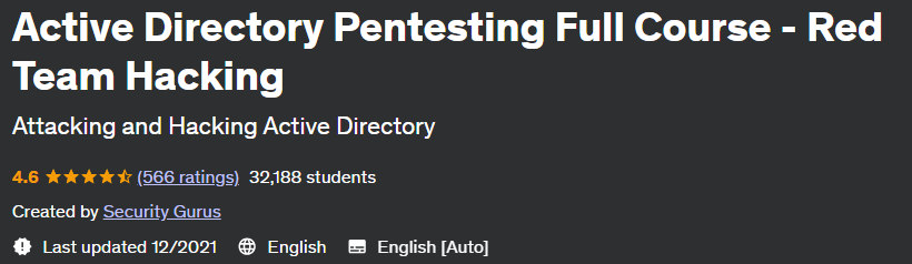 Active Directory Pentesting Full Course - Red Team Hacking 