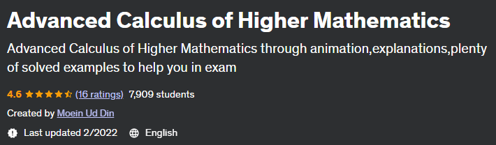 Advanced Calculus of Higher Mathematics