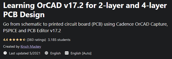 Learning OrCAD v17.2 for 2-layer and 4-layer PCB Design